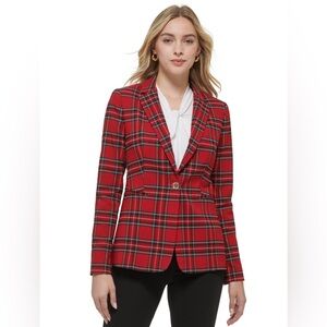 Tommy Hilfiger women plaid blazer size 8